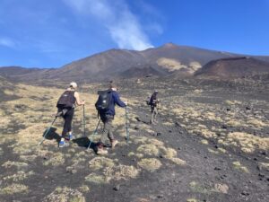 Walking up Mt Etna