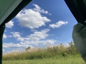 View from the tent, Ridgeway View Campsite