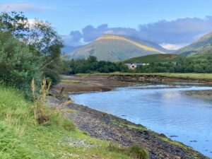 View from beside Long Beach campsite, Inverie