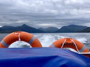 Leaving Inverie on the ferry